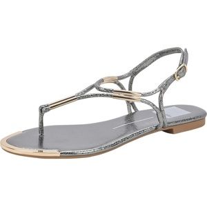 Dolce Vita Silver and Gold Sandals